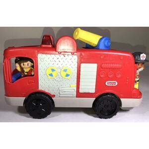 Fisher Price Little People Talking Fire Truck Lights Flash 2 Fire fighter people